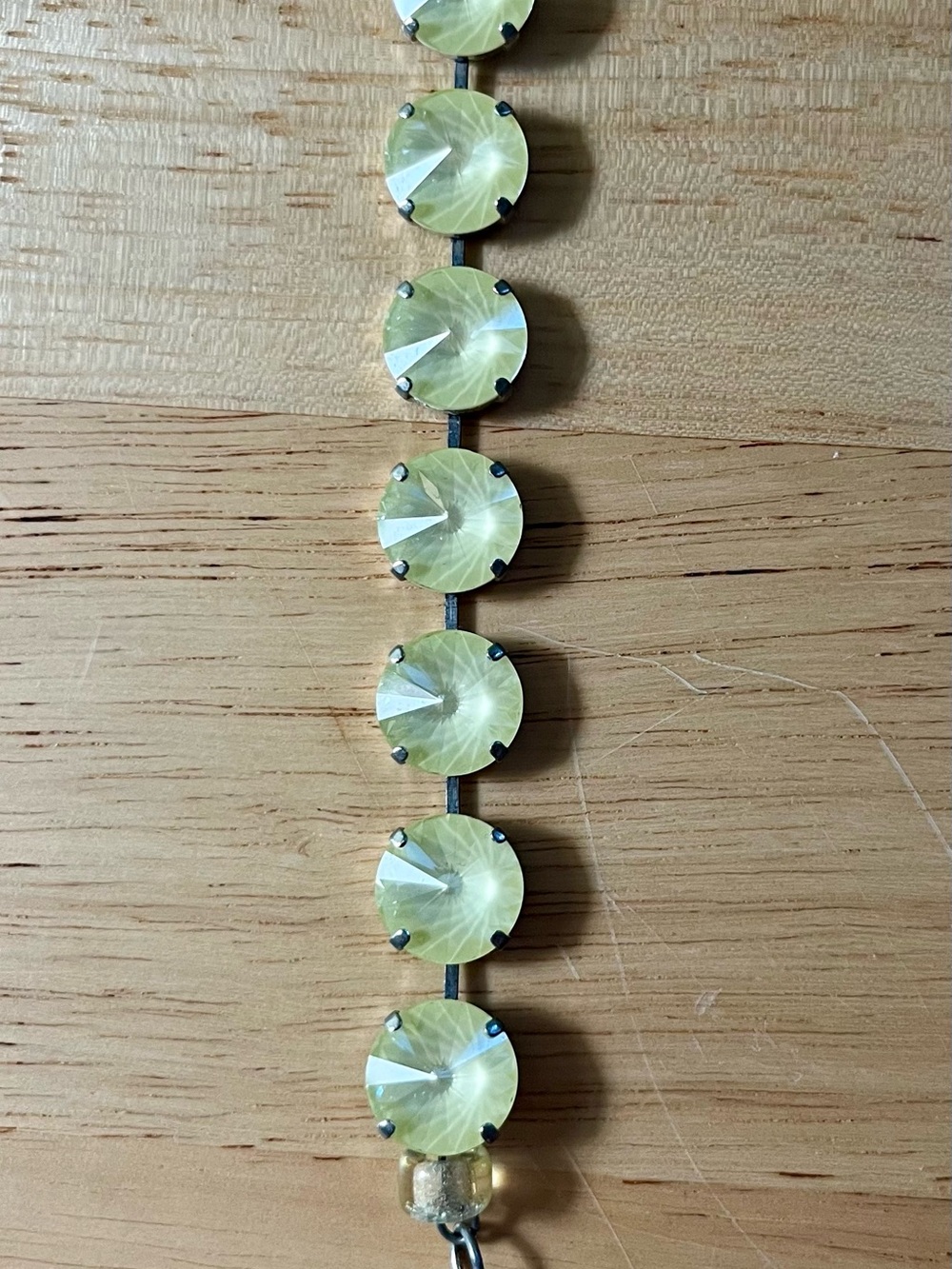 Sabika Yellow Round Crystal Bracelet
